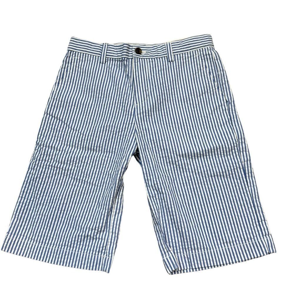 Brand New With Tags Boys Brooks Brothers Fleece Brand Seersucker Shorts Size 10